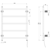 Wiltern Wiltern Heated Towel Phoenix Ladder 550mm x