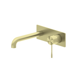 Nero Opal Wall Basin/Bath Mixer - Brushed Gold