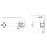 Builders Wall Basin / Bath Phoenix Mixer Set 200mm Body Only - Chrome