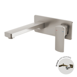 Phoenix Teva Wall Basin / Bath Mixer Set 200Mm Trim Kit Only - Brushed Nickel