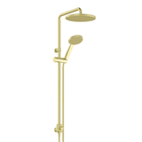 Greens Glide Rainboost Twin Rail Shower - Brushed Brass