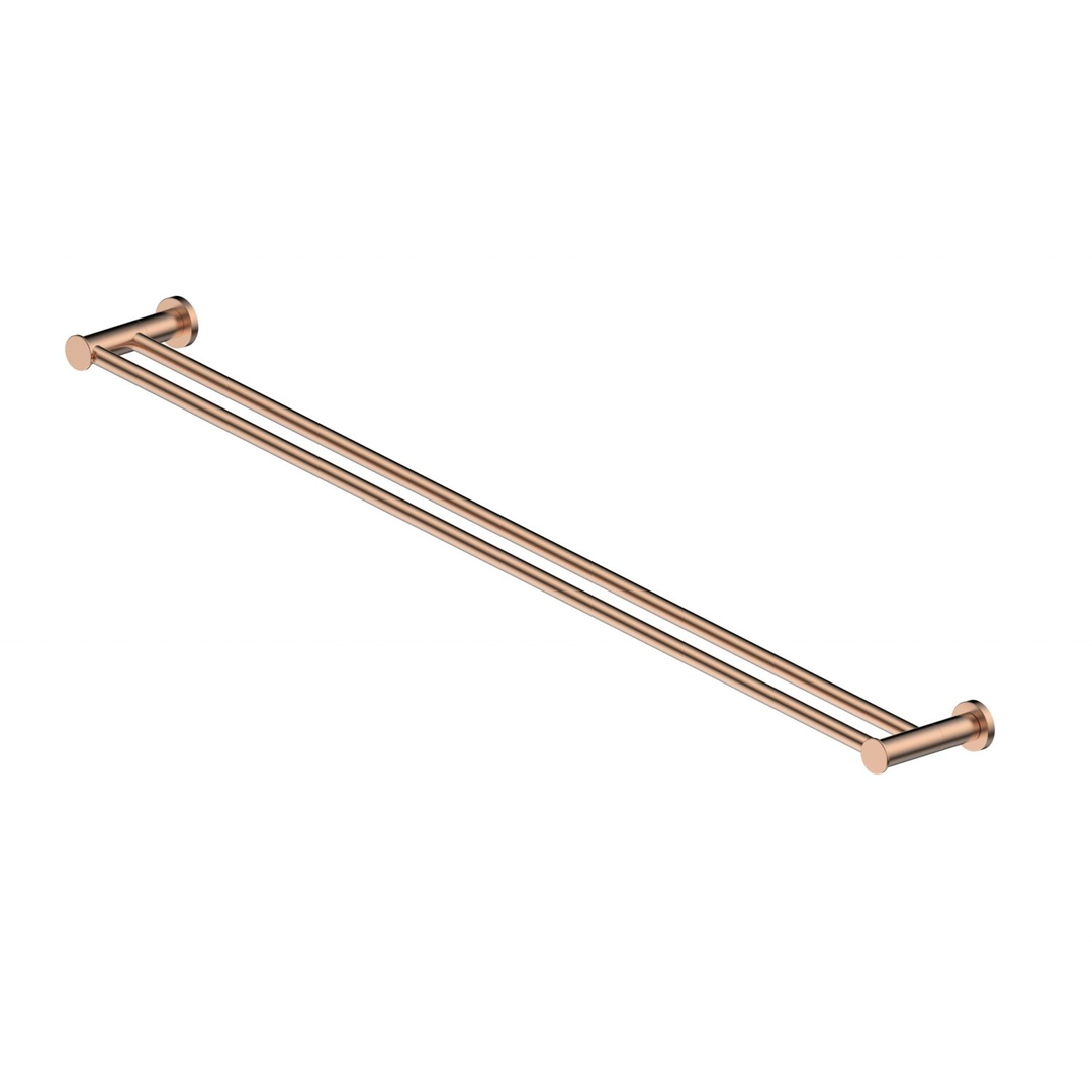 Greens Reason Double Towel Rail - Brushed Copper