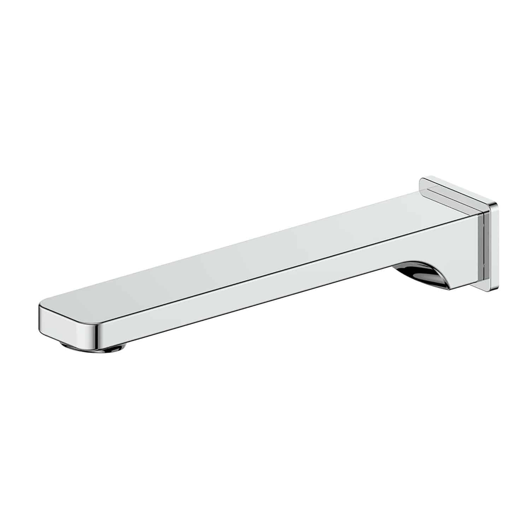 Greens Swept Bath Spout - Chrome Fixed Spout