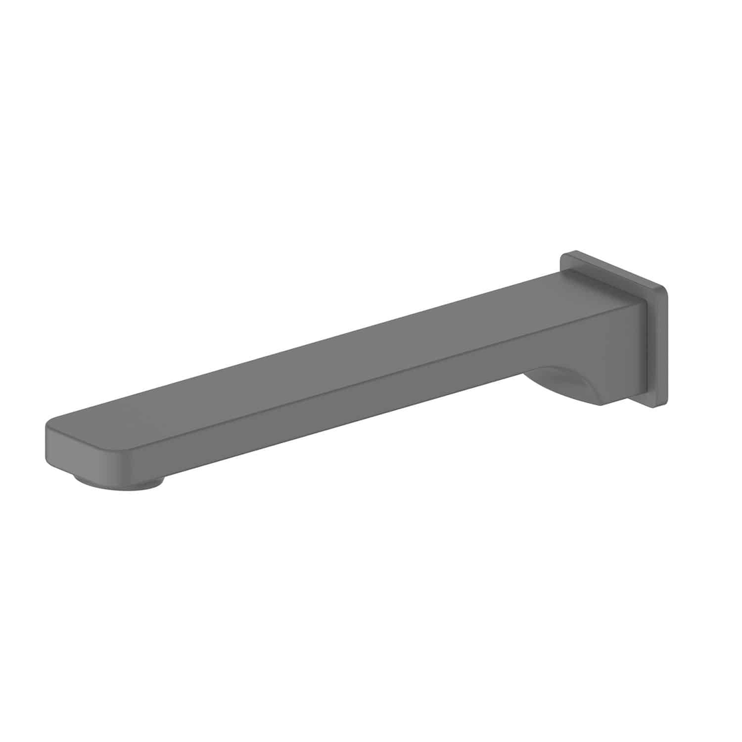 Greens Swept Bath Spout - Gunmetal Fixed Spout