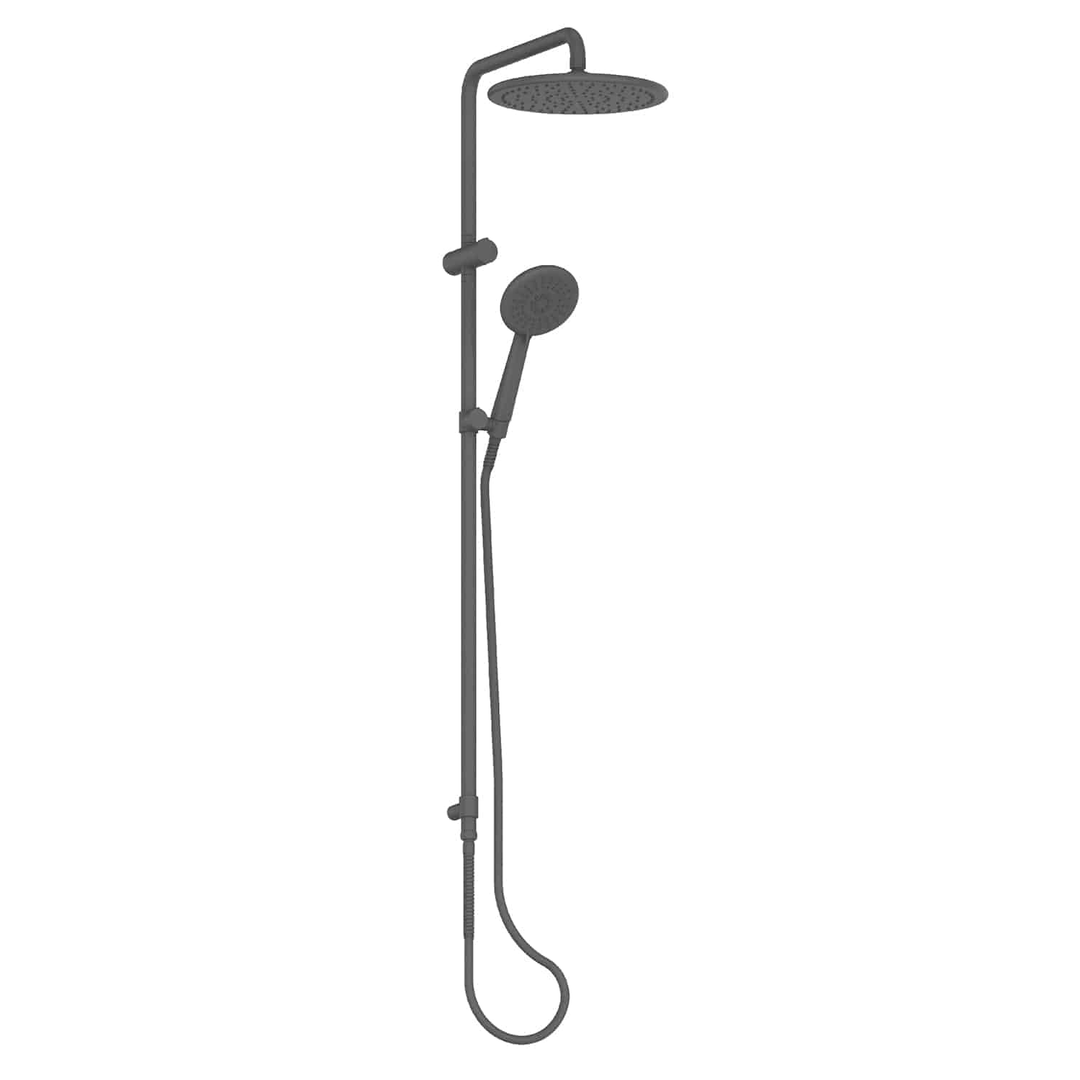 Greens Rocco Twin Rail Shower - Gunmetal