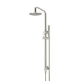 Meir Round Combination Shower Rail 200Mm Rose Single Function Hand Shower - Brushed Nickel