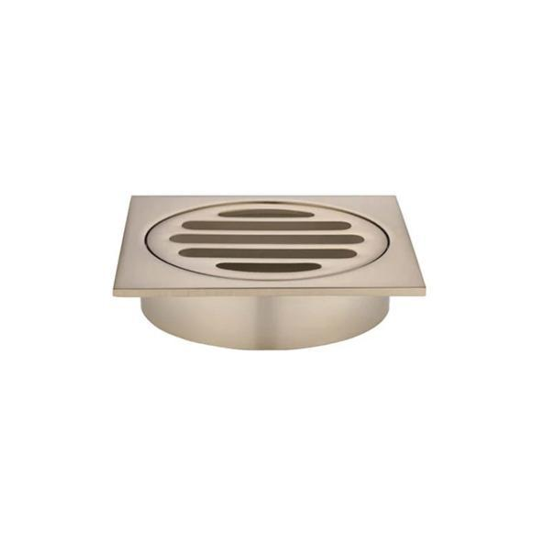 Meir Square Floor Grate Shower Drain 80Mm Outlet - Champagne
