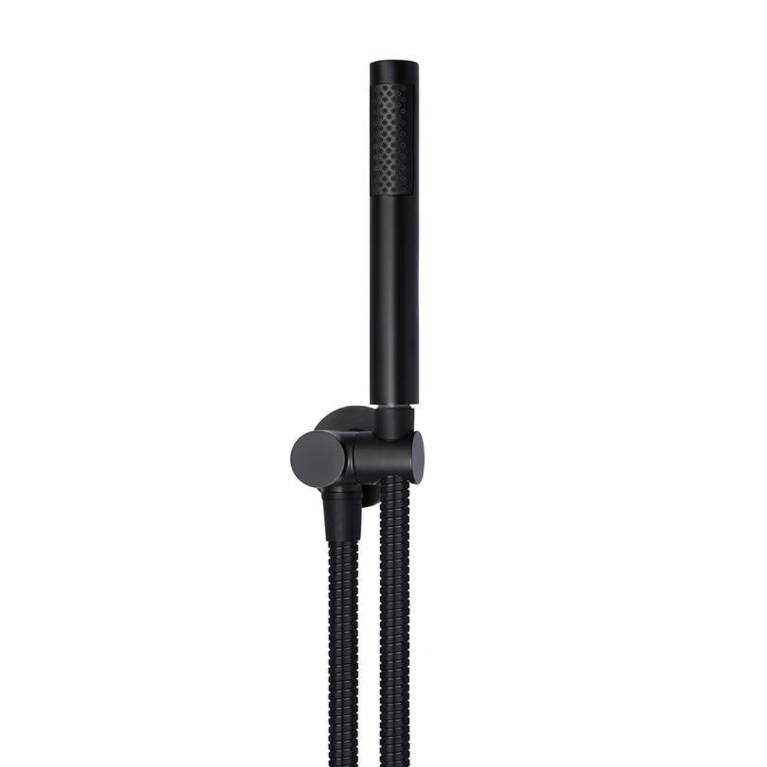 Meir Round Hand Shower On Swivel Bracket - Matte Black