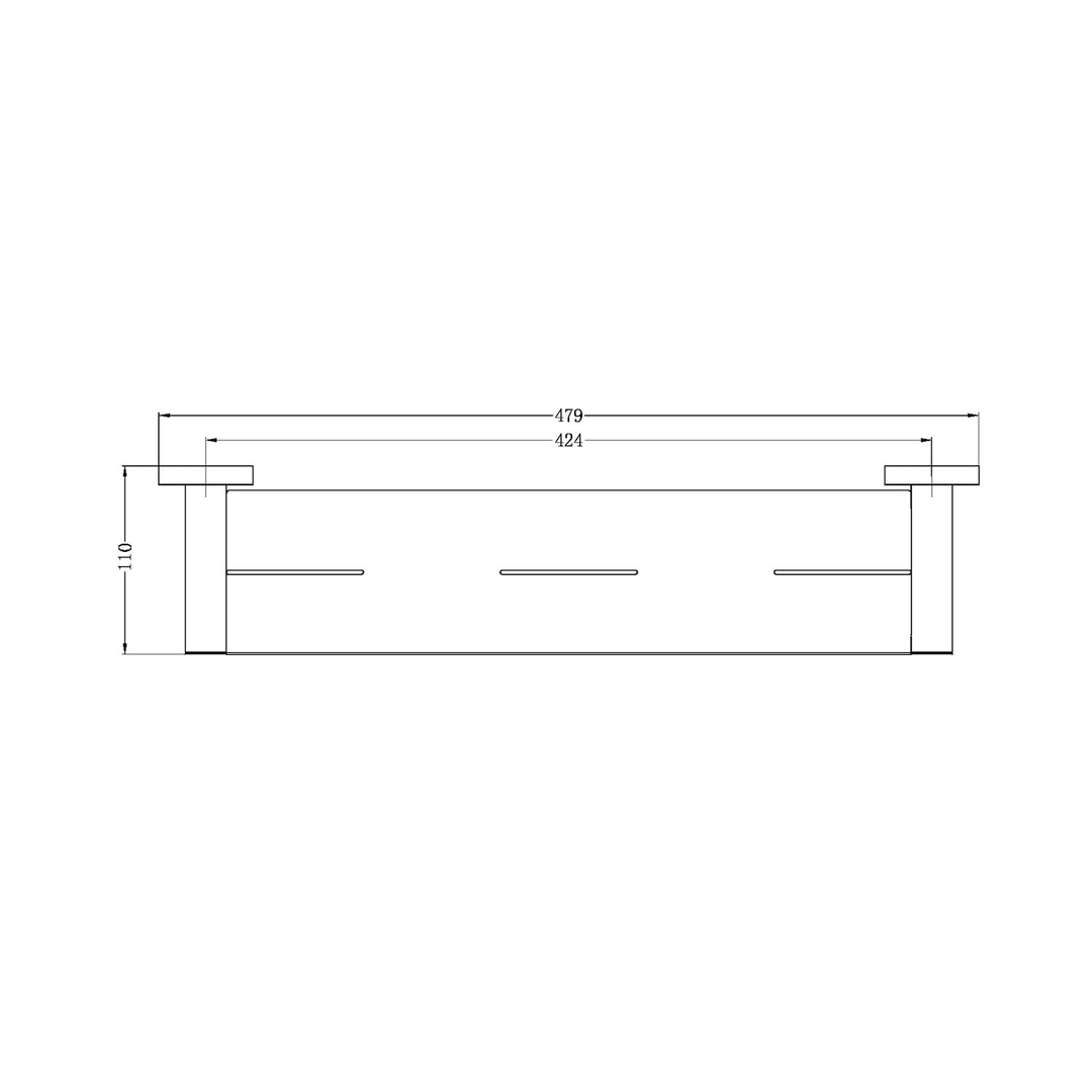 Mecca Nero Shower Shelf - Matt Black