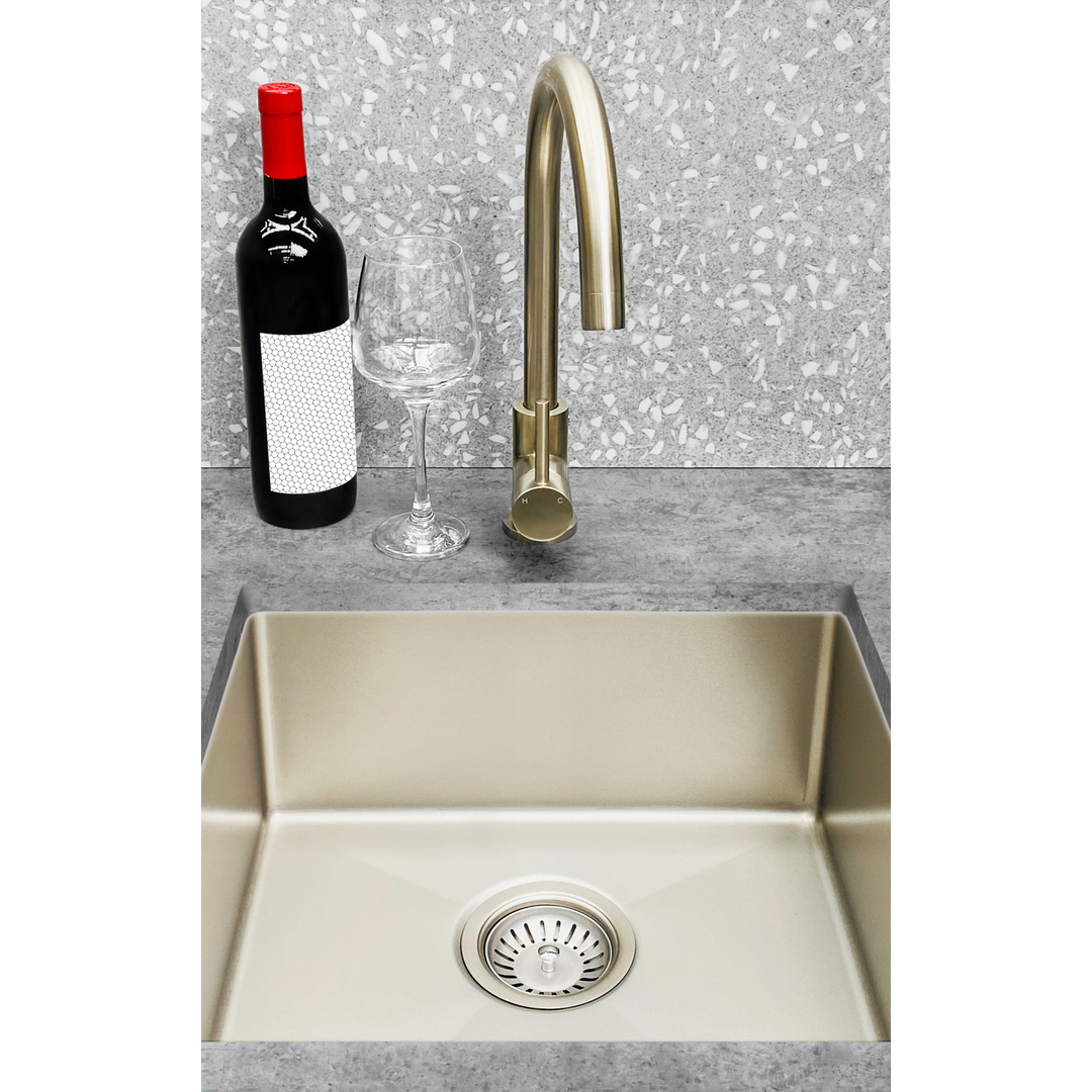Meir Kitchen Sink Single Bowl 380 X 440 - Brushed Nickel