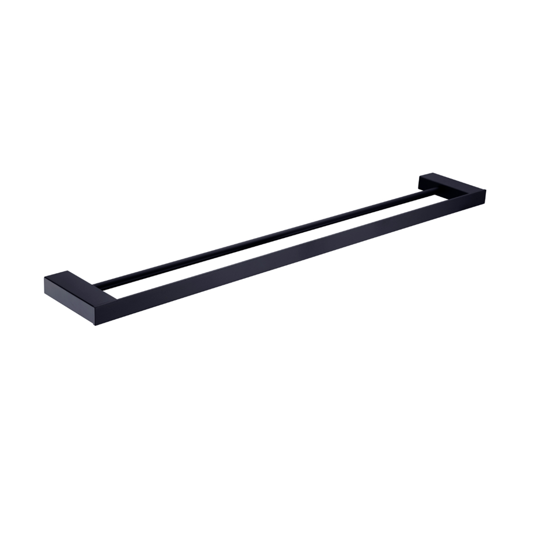 Nero Celia 600Mm Double Towel Rail - Matte Black
