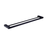 Nero Celia 600Mm Double Towel Rail - Matte Black