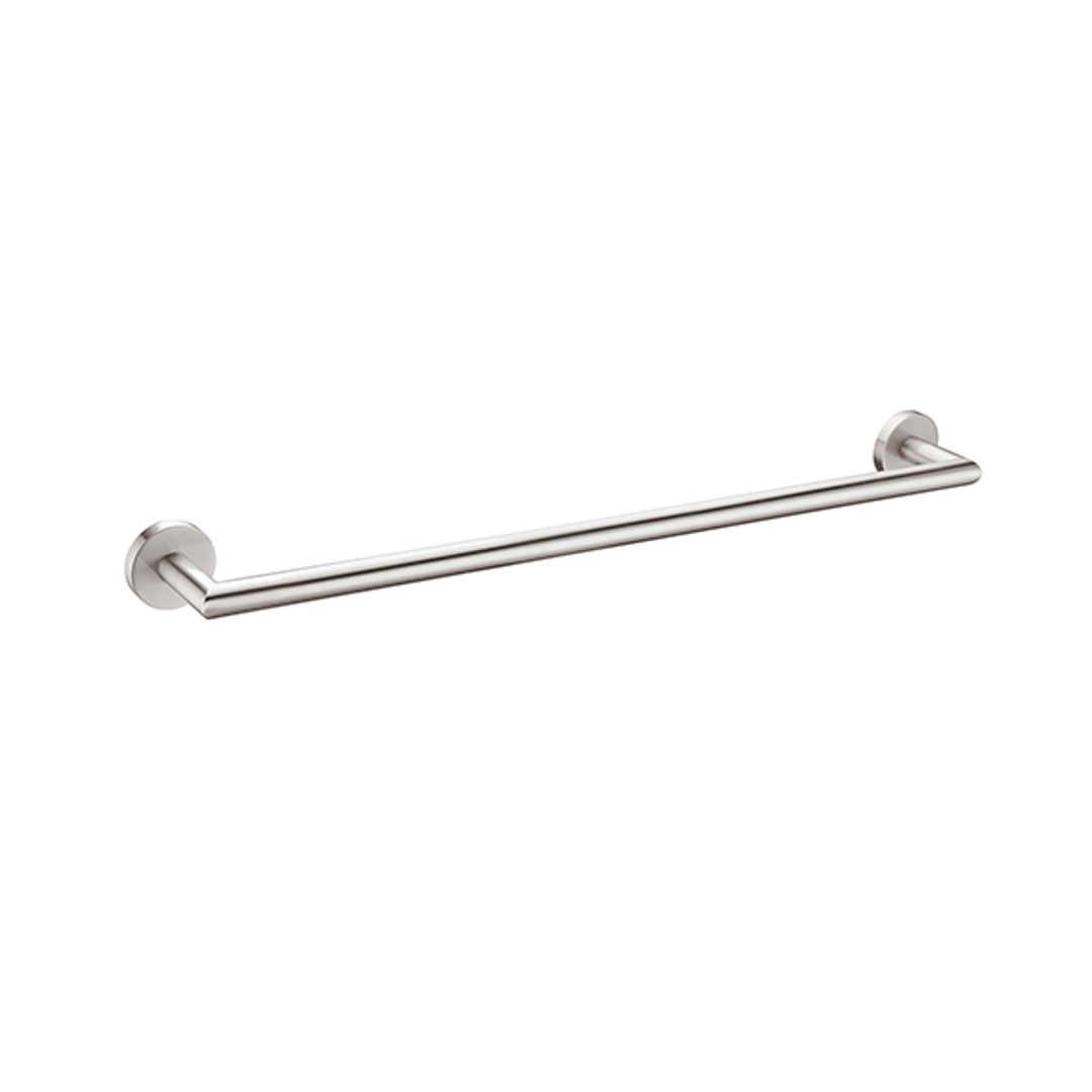 Nero Dolce 700Mm Single Towel Rail - Brushed Nickel