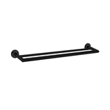 Nero Dolce 700Mm Double Towel Rail - Matte Black