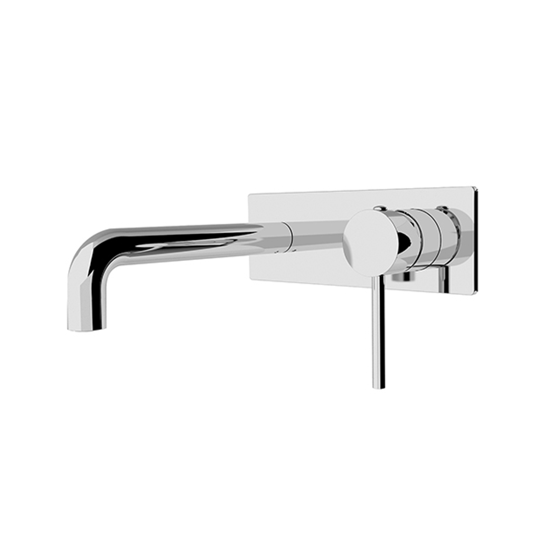 Dolce Wall Basin Nero Mixer (Stylish Spout) Shower - Chrome