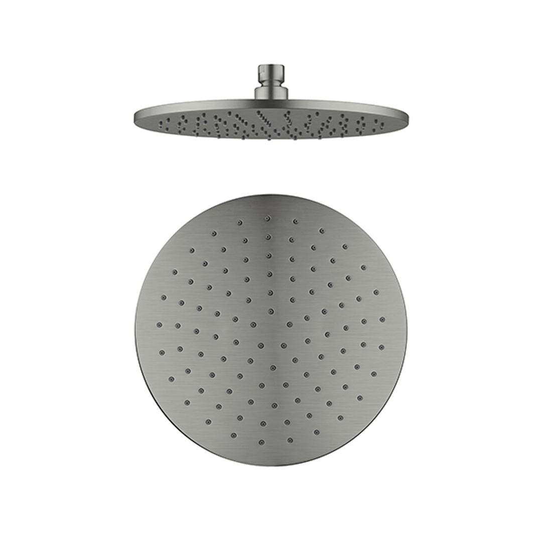 Nero 250Mm Round Shower Head - Gunmetal Grey