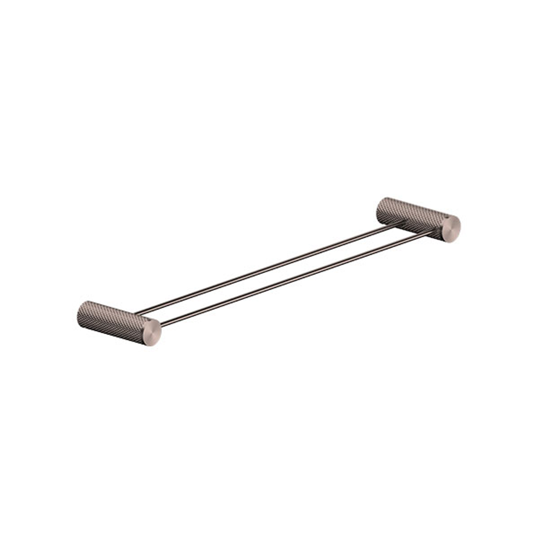 Nero Opal Double Towel Rail - Brushed Bronze 600mm