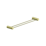Nero Opal Double Towel Rail - Brushed Gold 600mm