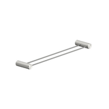 Nero Opal Double Towel Rail - Brushed Nickel 600mm