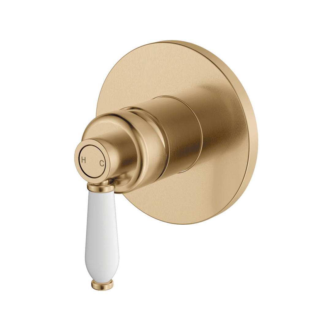 Fienza Eleanor Wall Mixer - Urban Brass/Ceramic