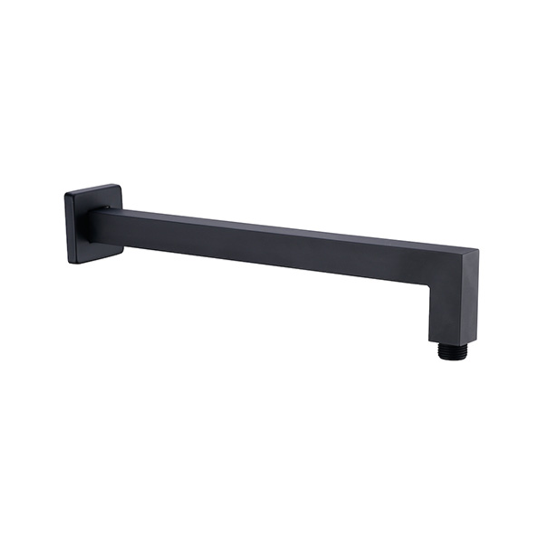 Nero Square Shower Arm - Matte Black