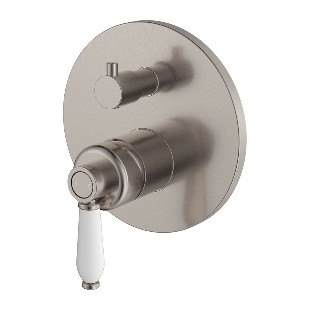 Fienza Eleanor Wall Mixer Diverter - Brushed Nickel/Ceramic