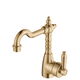 Fienza Eleanor Shepherds Crook Basin Mixer- Urban Brass/Urban Brass