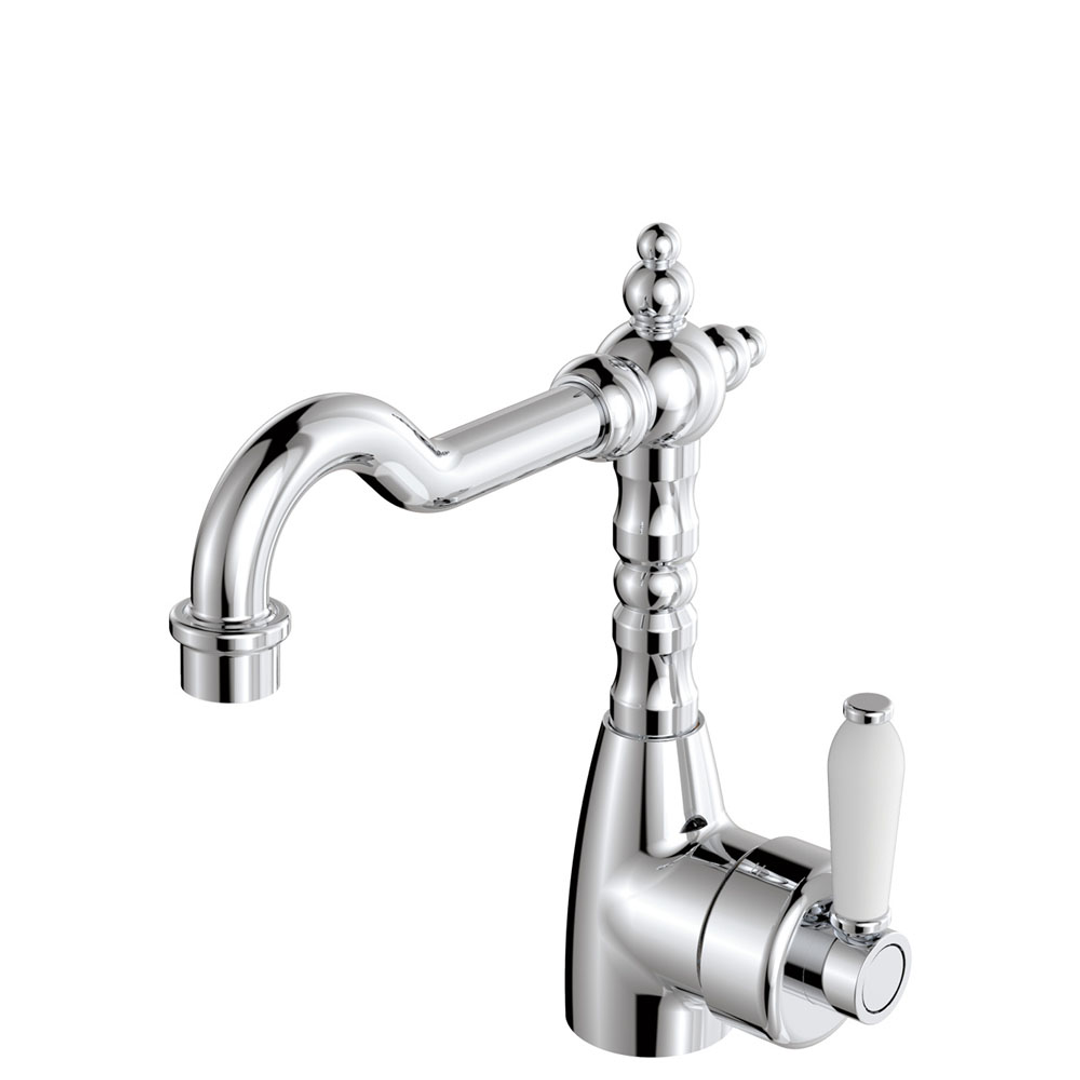 Fienza Eleanor Shepherds Crook Basin Mixer - Chrome