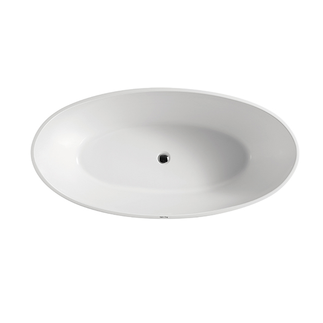 BNK Naga Versilia Oval Freestanding Bath Gloss White - 1540 X 755 X 575mm