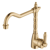 Fienza Eleanor Shepherds Crook Kitchen Sink Mixer - Urban Brass