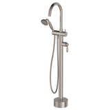 Fienza Eleanor Floor Mixer & Shower - Brushed Nickel/ Brushed Nickel