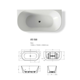 BNK Naga Back To Wall Bath Matt White - 1500 X 750 X 580mm