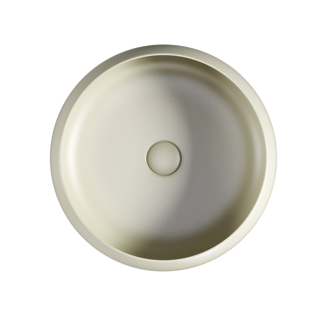 Bnk Naga Versilia Ceramic Basin Above Counter Round Matte Sand 400*400*115Mm