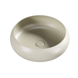 Bnk Naga Versilia Ceramic Basin Above Counter Round Matte Sand 400*400*115Mm