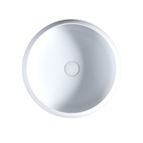 BNK NAGA VERSILIA CERAMIC BASIN ABOVE COUNTER ROUND MATTE WHITE 360*360*115MM