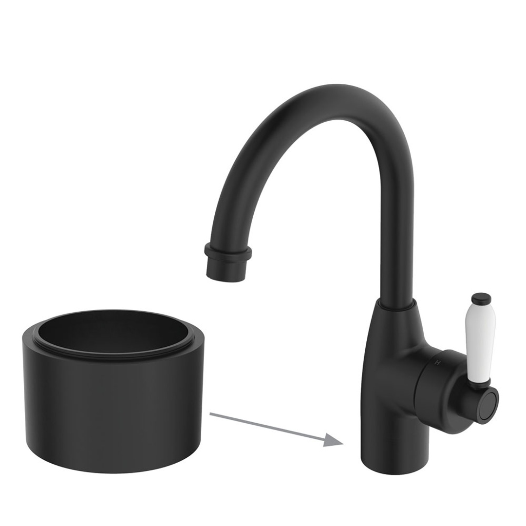 Fienza Eleanor 30Mm Base Riser For Basin Mixers - Matt Black