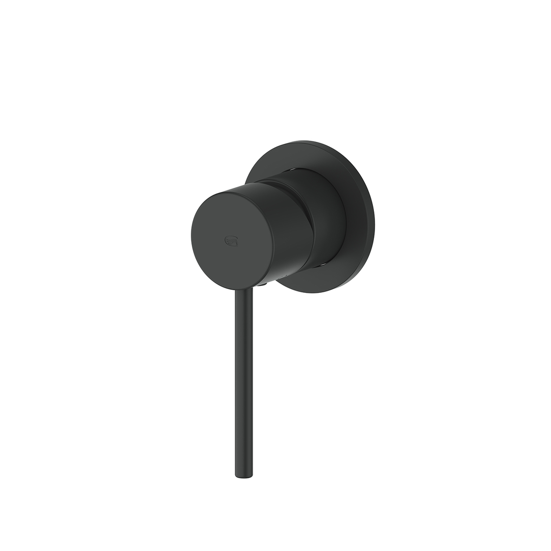 Greens Maci Shower Trim With Mini Plate - Matte Black