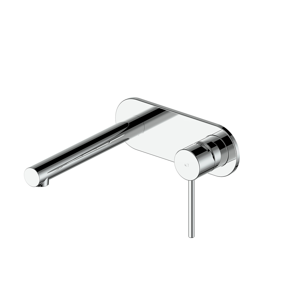 Greens Maci Wall Basin Mixer With Plate - Chrome