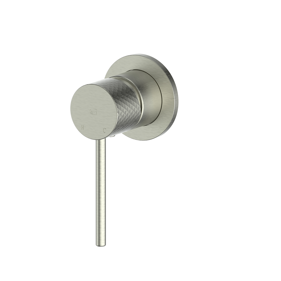 Greens Mika Shower Trim With Mini Plate - Brushed Nickel