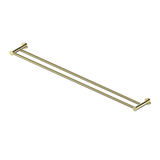 Greens Reflect Double Towel Rail - Brushed Brass