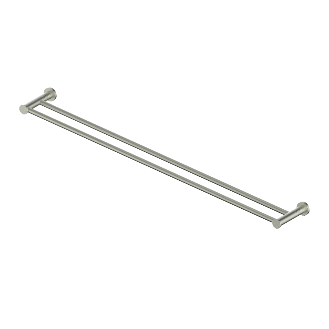 Greens Reflect Double Towel Rail - Brushed Nickel
