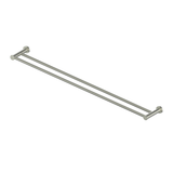 Greens Reflect Double Towel Rail - Brushed Nickel