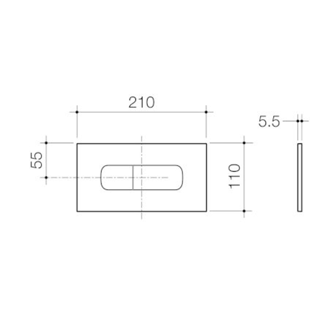Invisi II Oval Dual Caroma Flush Button Panel Pack Satin