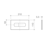 Invisi II Oval Dual Caroma Flush Button Panel Pack Satin