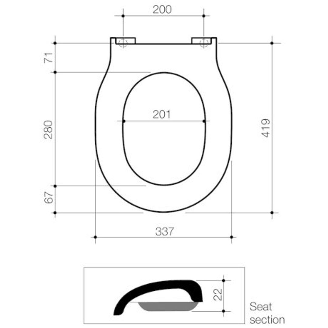 Opal II Soft Close Caroma Toilet Seat