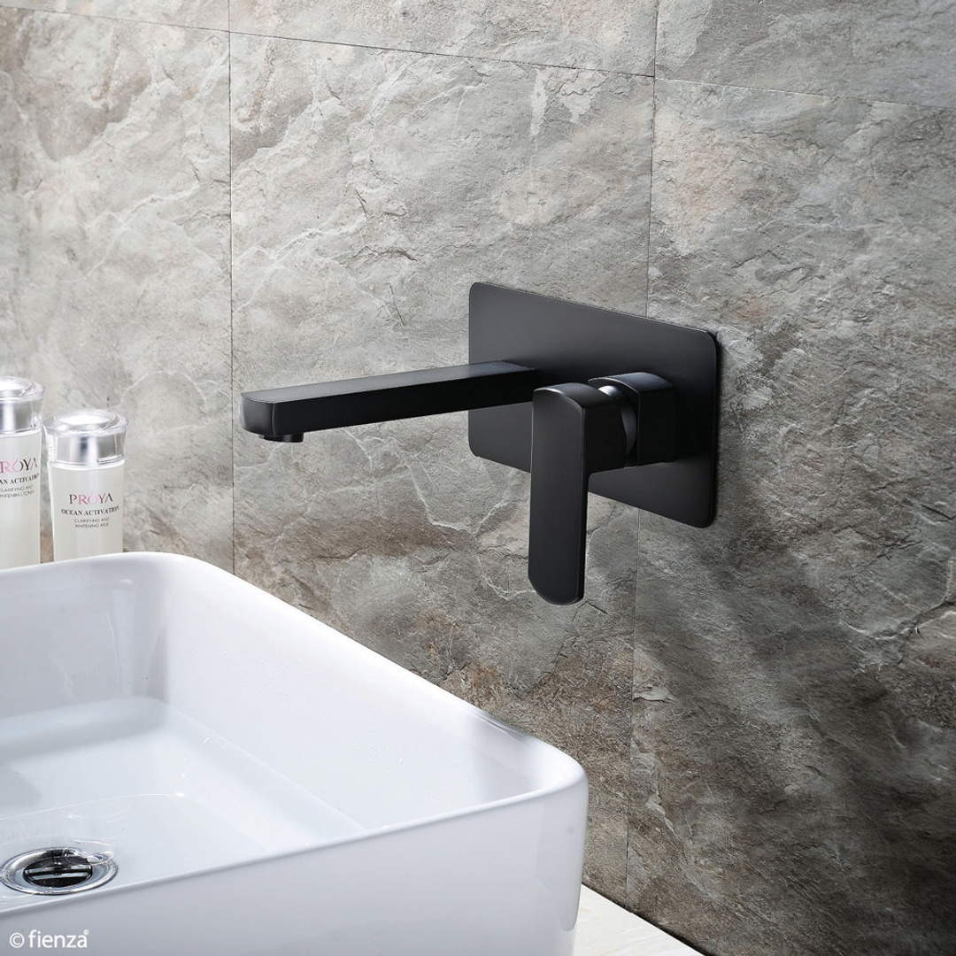 Fienza Koko Wall Basin Mixer Matte Black