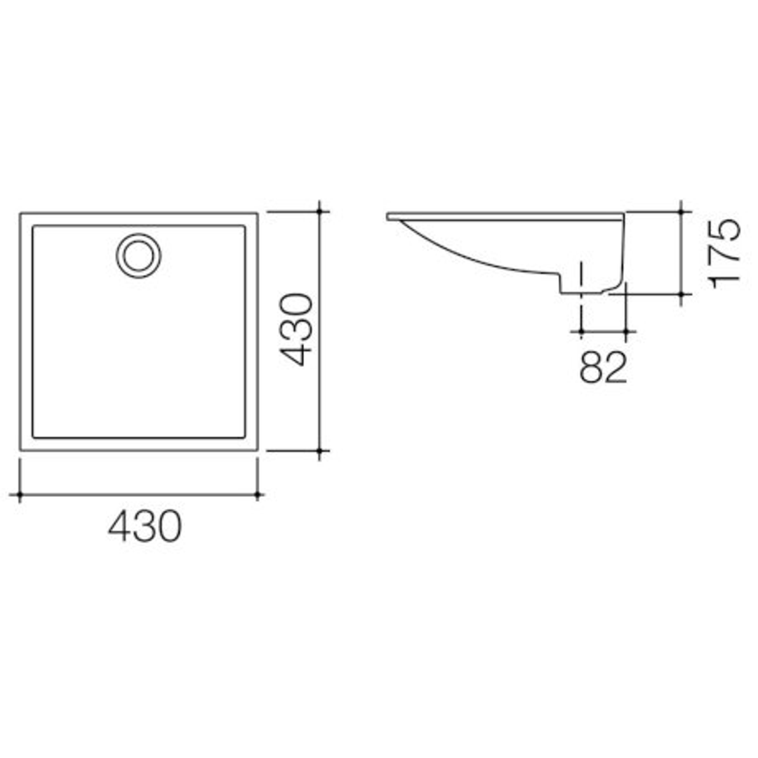 Stylus Radiant 1200mm 1.75 End Bowl Caroma Sink R175-Mk2 1Th Right Hand