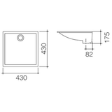 Stylus Radiant 1200mm 1.75 End Bowl Caroma Sink R175-Mk2 1Th Right Hand