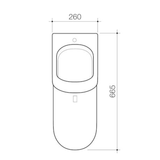 Cube Urinal Caroma P Trap 0.8L - White
