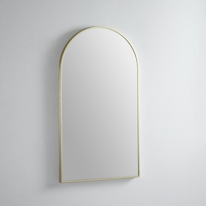 Modern Arch Remer Mirror 510 x 910 - Brushed Brass